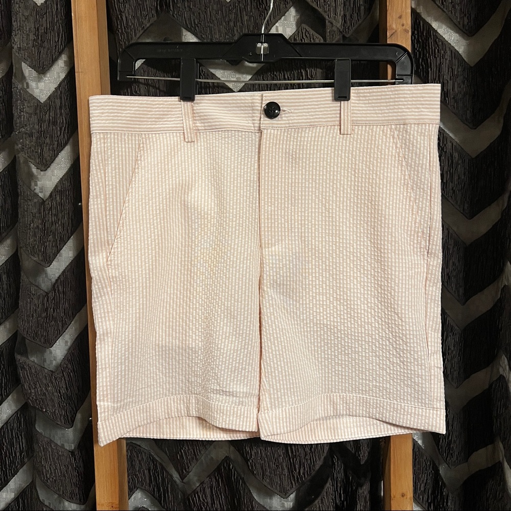 Romper Jack Pink Seer Sucker Shorts sz small